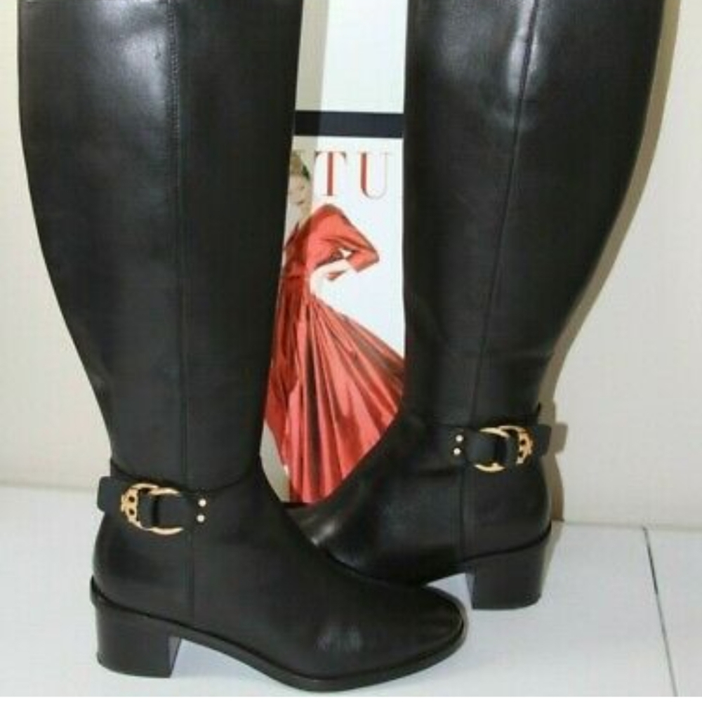 Tory Burch Leather Knee Boots